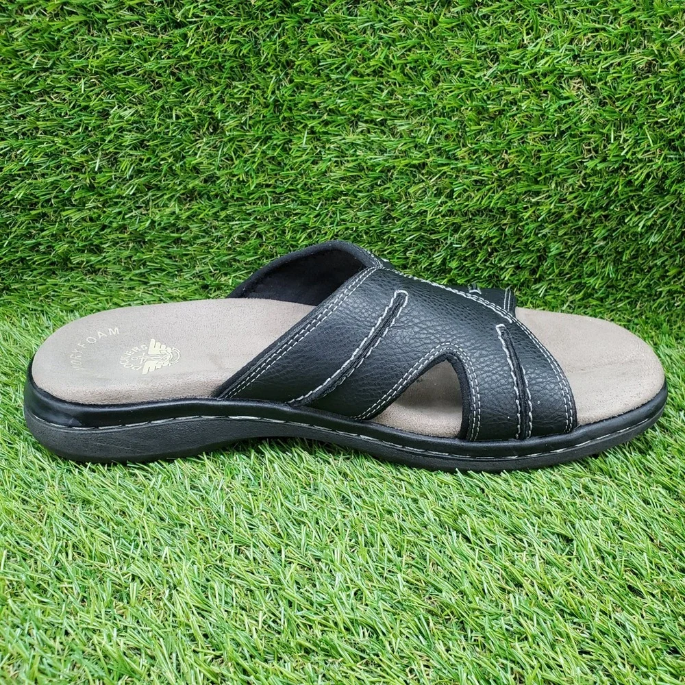 Dockers Sunland SIZE 9 Men's Memory Foam Comfort Slide Sandals Black